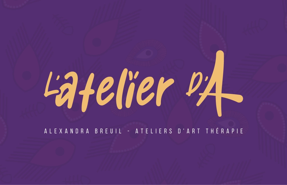Logo de L'Atelier d'A, identité pour une art-thérapeute par Studio Macla, graphiste à Tours
