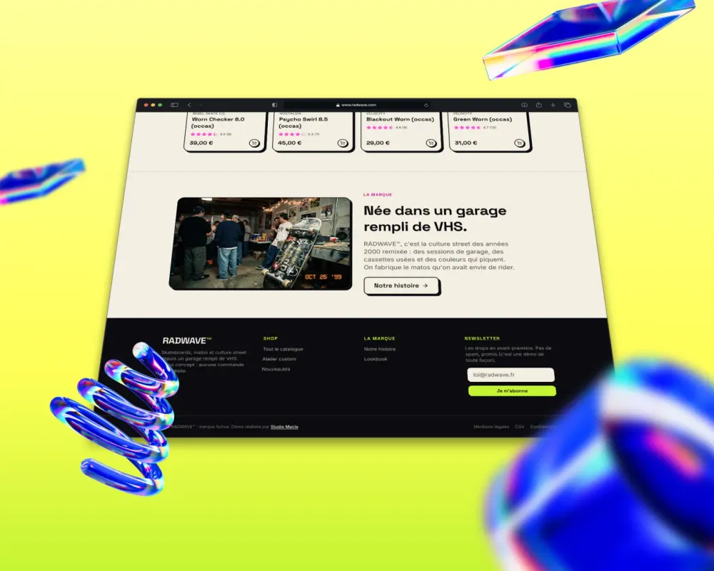 Pied de page de RADWAVE